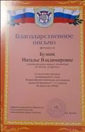 Благодарственное письмо за подготовку призеров муниципального этапа Всероссийской олимпиады школьников по искусству (МХК)